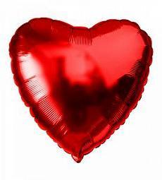 Красное фольгированное сердце 