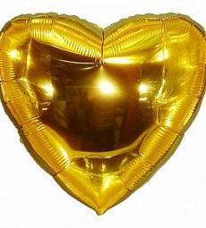 Золотое фольгированное сердце 