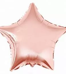 Розово-золотая фольгированная звезда