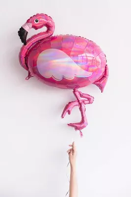 Фольгированный шар «Фламинго голография»